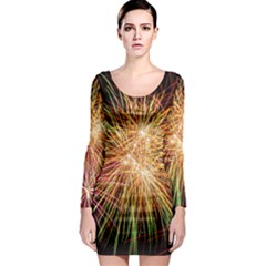 Sexy Firework Dress - Long Sleeve Bodycon Dress