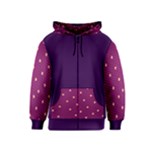purple stars kids hoodie - Kids  Zipper Hoodie