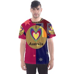 I Love Australia - Mens - Men s Sport Mesh Tee