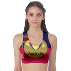 I Love Australia - Crop - Fitness Sports Bra