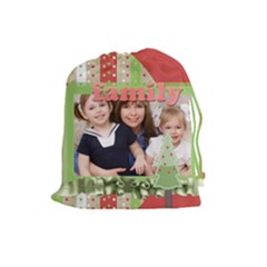 merry christmas - Drawstring Pouch (Large)