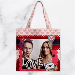 love - Zipper Grocery Tote Bag