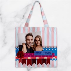 Zipper Grocery Tote Bag 