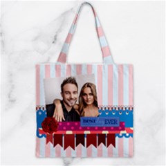 Zipper Grocery Tote Bag 