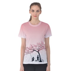 pink flower - Women s Cotton Tee
