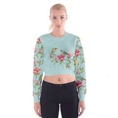 flower bird - Cropped Sweatshirt