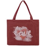Bright Red Romantic Watercolor Love Canvas Bag - Mini Tote Bag