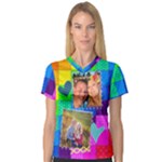 Rainbow Stitch Shirt - V-Neck Sport Mesh Tee