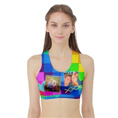 Rainbow Stitch Bra - Sports Bra with Border