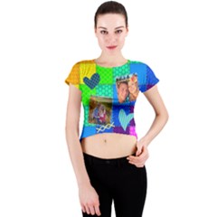 Rainbow Stitch - Crew Neck Crop Top