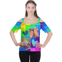 Rainbow Stitch - Cutout Shoulder Tee