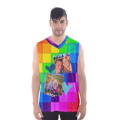 Rainbow Stitch - Men s Basketball Tank Top