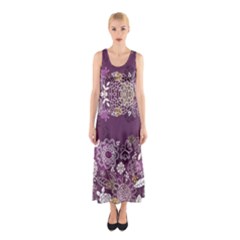 flower pattern - Sleeveless Maxi Dress