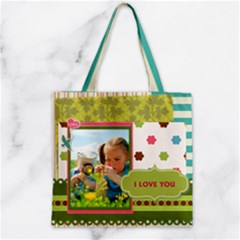 Zipper Grocery Tote Bag 