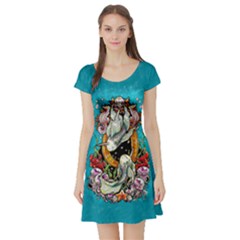 magical fish dress - Short Sleeve Skater Dress