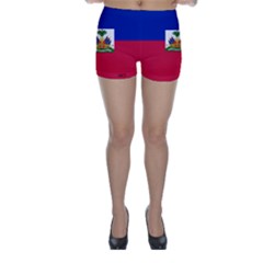 Haiti flag shorts - Skinny Shorts