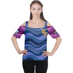 Waves Cutout shoulder tee - Cutout Shoulder T-Shirt