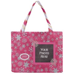 Pink Snowflake Tote - Mini Tote Bag