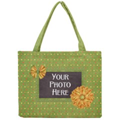 Green Polka Dot Tote - Mini Tote Bag