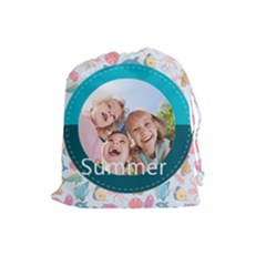 summer time - Drawstring Pouch (Large)