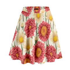 flower theme - High Waist Skirt