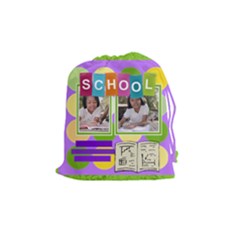 back to school - Drawstring Pouch (Medium)