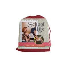 back to school - Drawstring Pouch (Medium)