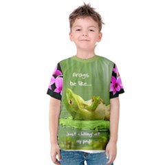 froggys tee - Kids  Cotton T-Shirt