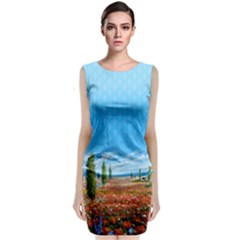 flower dress - Classic Sleeveless Midi Dress