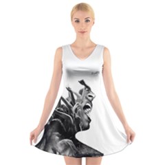 V-Neck Sleeveless Dress