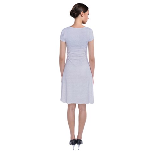 Short Sleeve Front Wrap Dress 