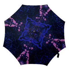 Pink/Purple splatter Golf Umbrella - Hook Handle Umbrella (Large)