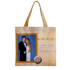 wedding - Zipper Grocery Tote Bag