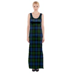 Muir Tartan Maxi Thigh Split Dress - Thigh Split Maxi Dress