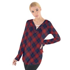 McKnight Clan Tartan Full Top - Tie Up T-Shirt