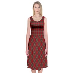 Royal Stewart Midi Sleeveless Dress