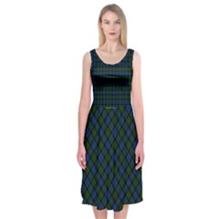 Campbell Tartan Midi Sleeveless Dress