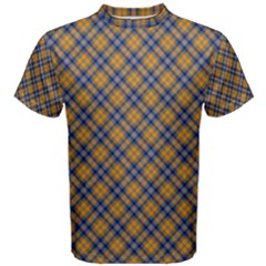 Sargent - Orange & Blue Tartan Men s T Shirt - Men s Cotton Tee