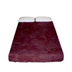 Burgundy Fitted Sheet (W/O images) - Fitted Sheet (Full/ Double Size)