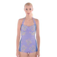 Boyleg Halter Swimsuit 
