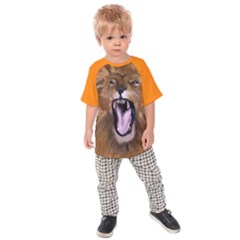 roaring lion - Kids  Raglan T-Shirt