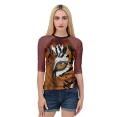 eye of the tiger - Quarter Sleeve Raglan T-Shirt