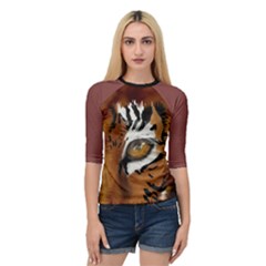 eye of the tiger - Quarter Sleeve Raglan Tee