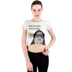 NOT A THUG crop shirt  - Crew Neck Crop Top