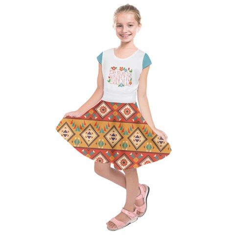 Kids  Short Sleeve Dress 