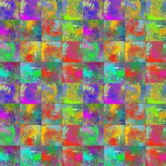 Abstract Incas Square Mix By Paysmage Fabric