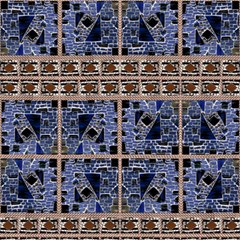 Blue Mosaic And Ropes By Paysmage Fabric