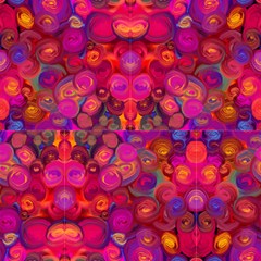 Painted Roses Sunset By Paysmage Fabric