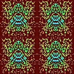 Abstract Scarab By Paysmage Fabric