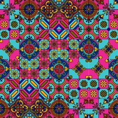 Mandala Mosaic 2 Sunset By Paysmage Fabric
